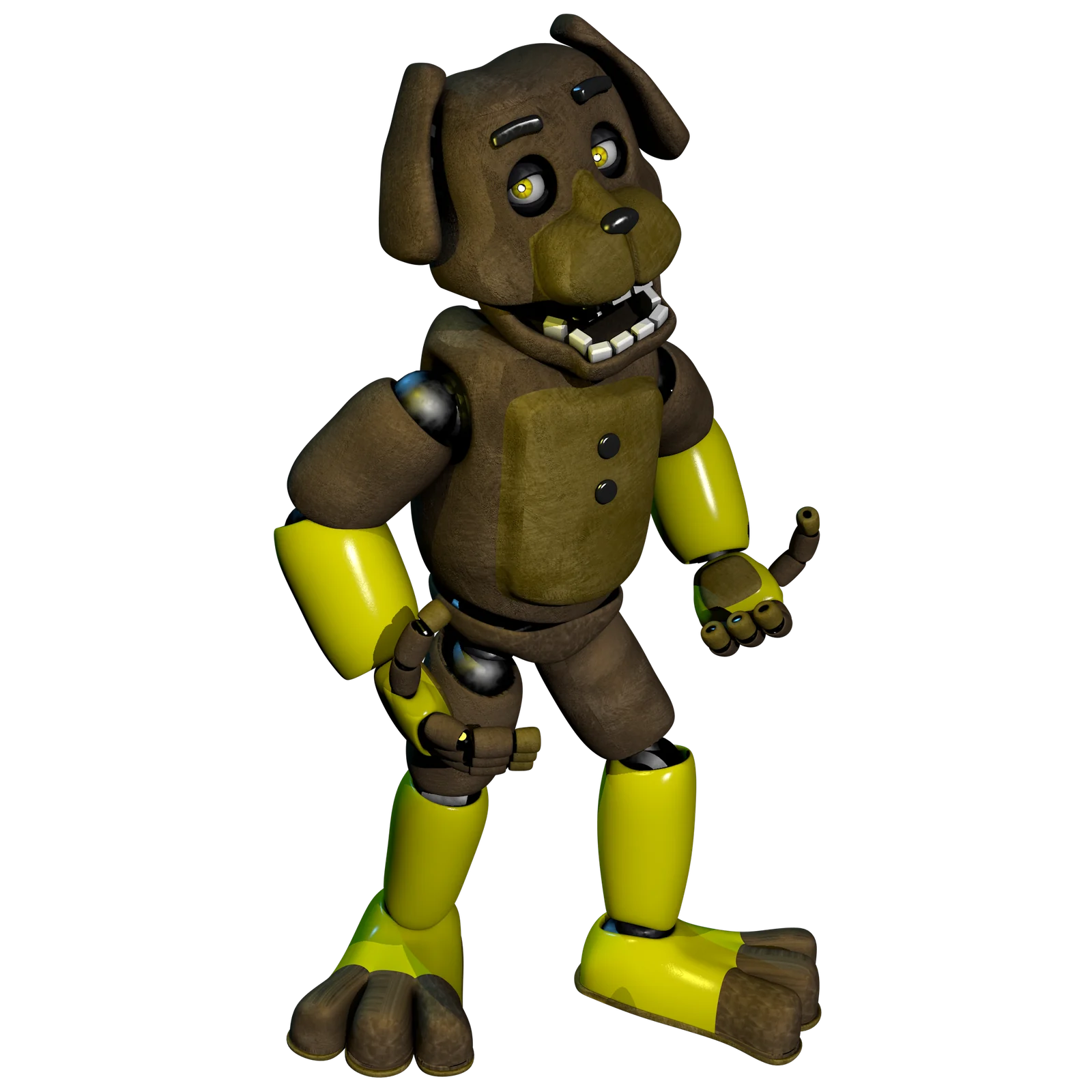 Render 3D de Donnie con el traje completo